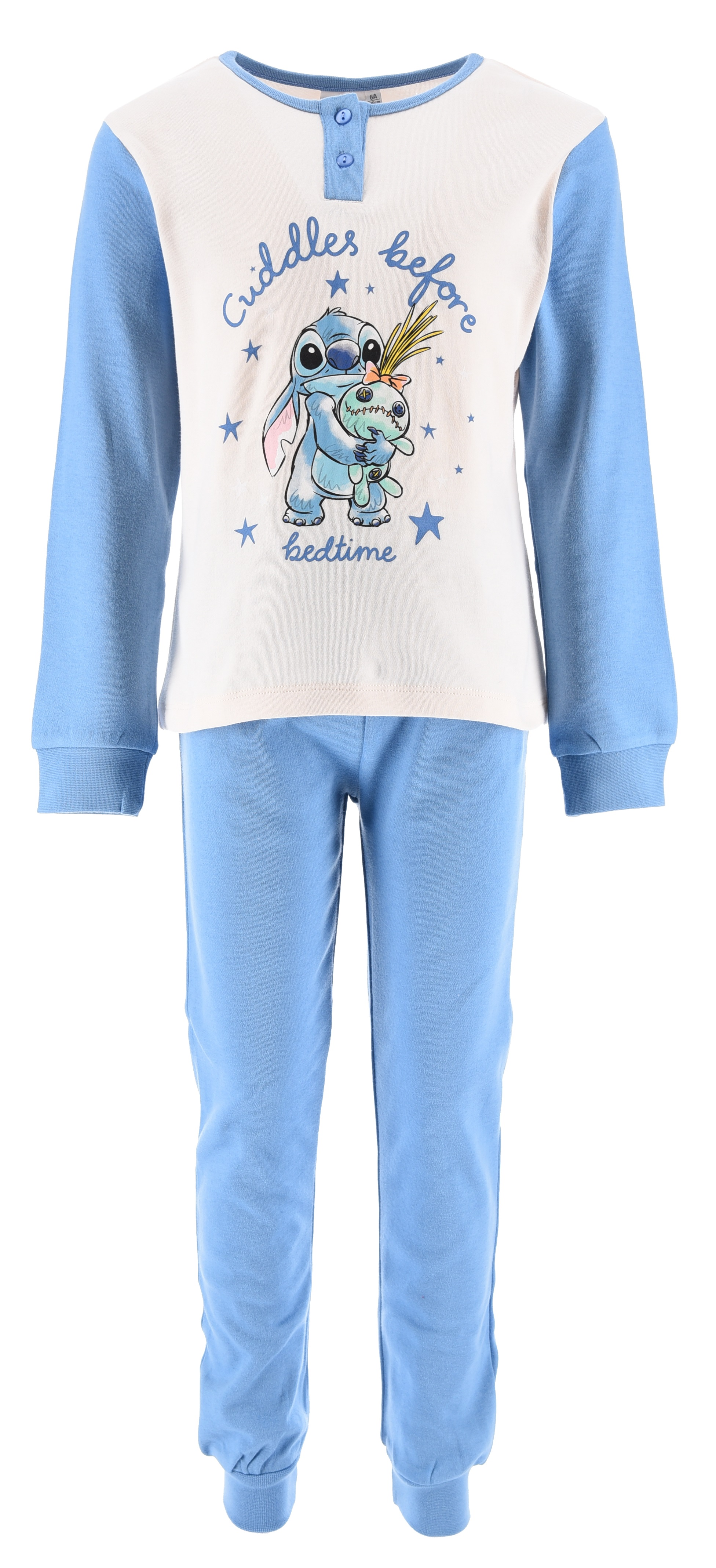 Pigiama Stitch DISNEY Bambina 100% Cotone Interlock 200 Gr - Hy20149.bazzurro