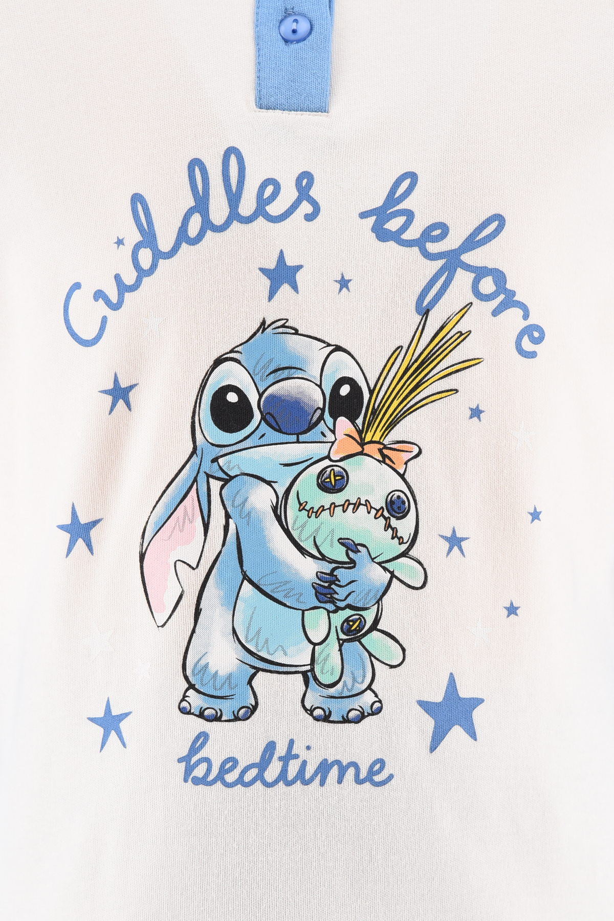 Pigiama Stitch DISNEY Bambina 100% Cotone Interlock 200 Gr - Hy20149.bazzurro
