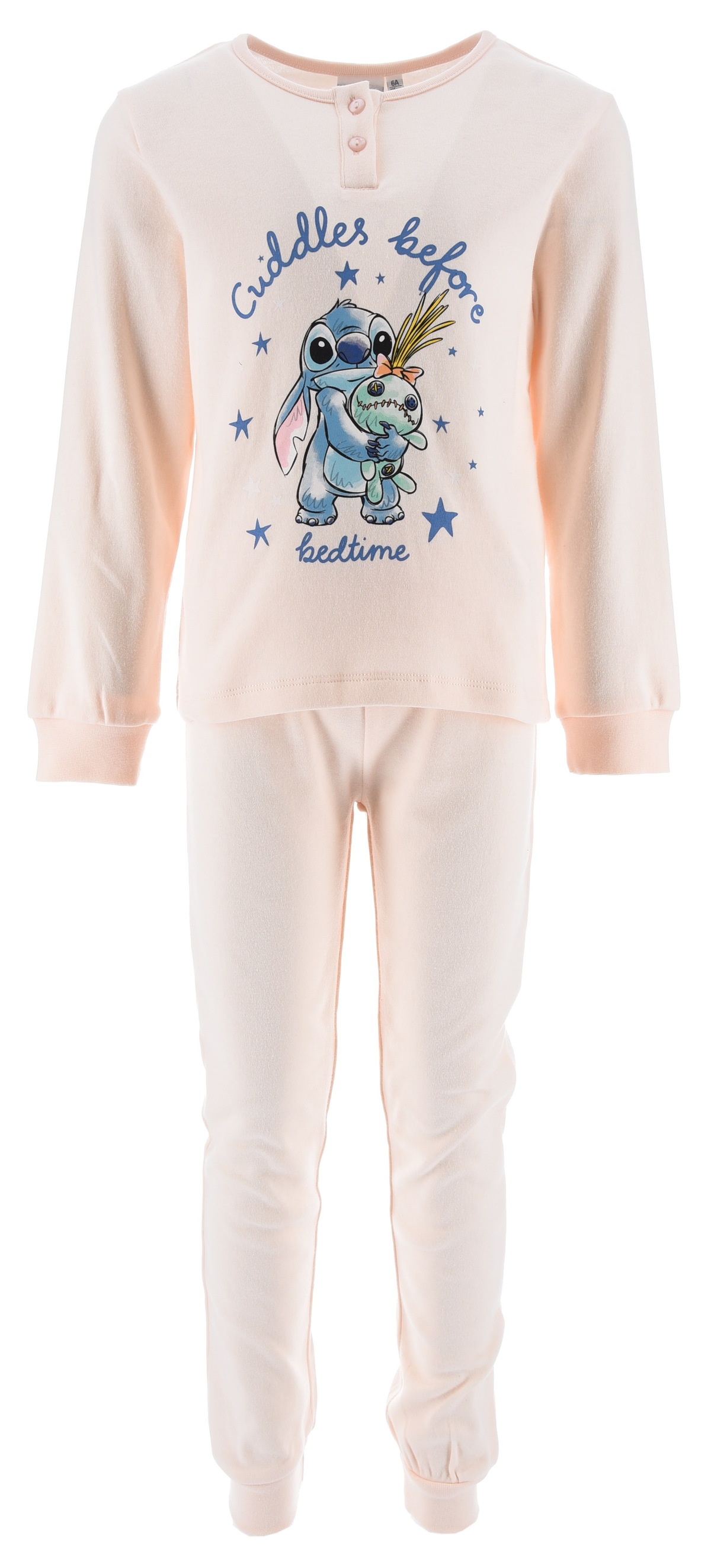 Pigiama Stitch DISNEY Bambina 100% Cotone Interlock 200 Gr - Hy20149.brosa