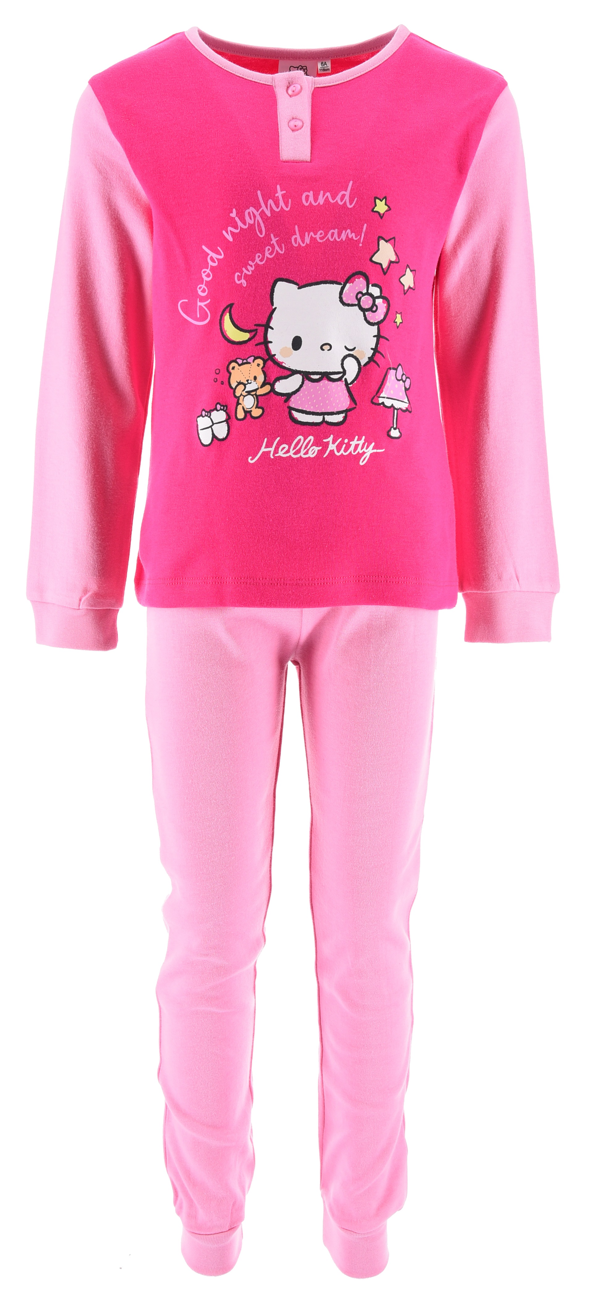 Pigiama Hello Kitty Bambina 100% Cotone Interlock 200 Gr - Hy20161.brosa