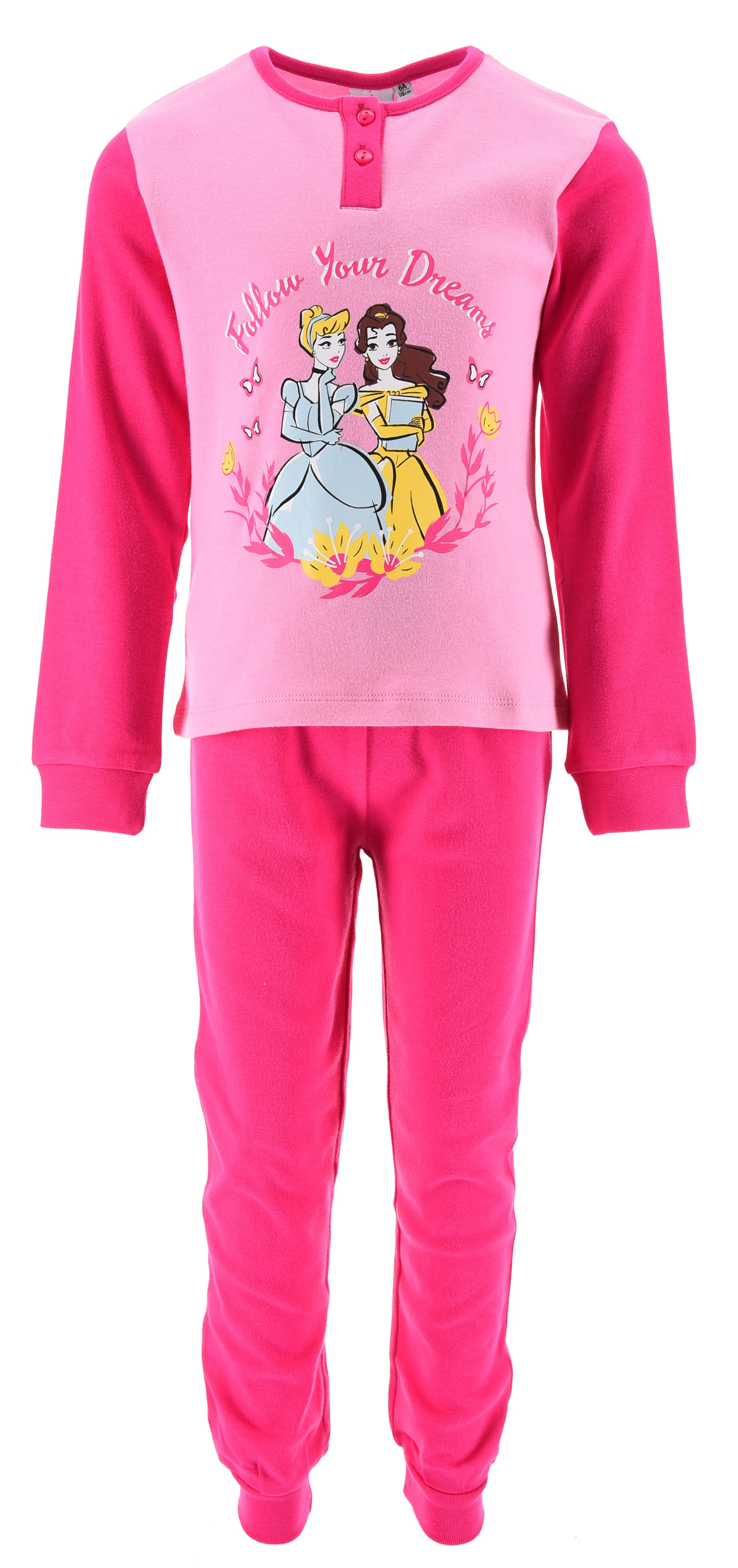 Pigiama Principesse DISNEY Bambina 100% Cotone Interlock 200 Gr - Hy20160.bfucsia