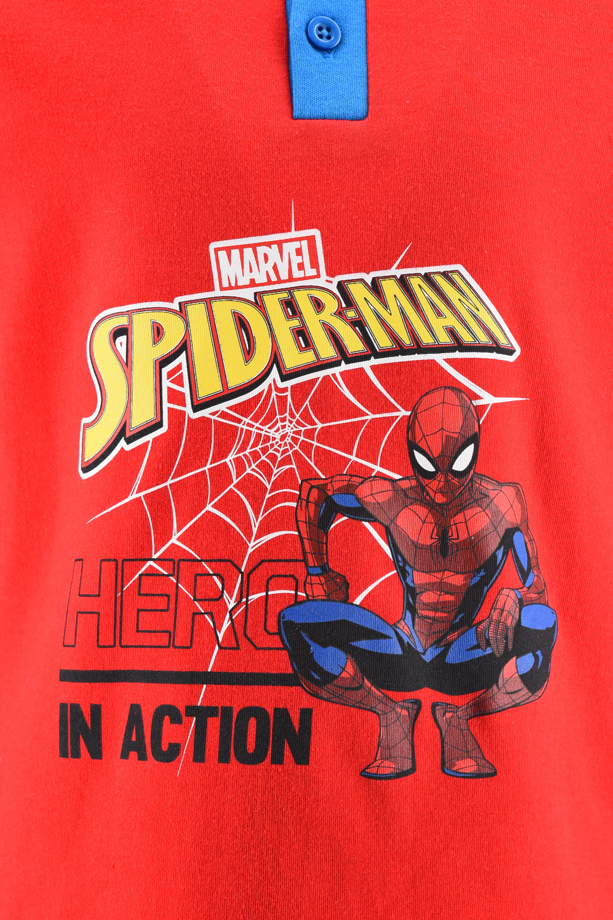 Pigiama Spiderman MARVEL Bambino 100% Cotone Interlock 200 Gr - Hy20084.bblu