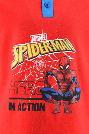 Pigiama Spiderman MARVEL Bambino 100% Cotone Interlock 200 Gr - Hy20084.bblu
