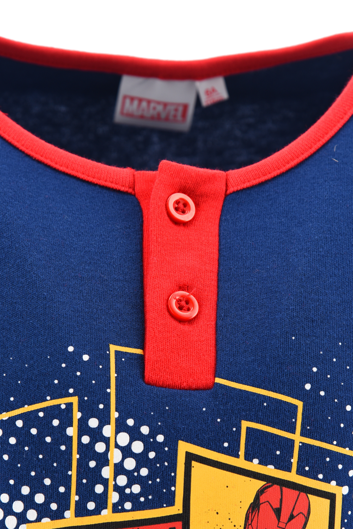 Pigiama Avengers MARVEL Bambino 100% Cotone Interlock 200 Gr - Hy20079.brosso