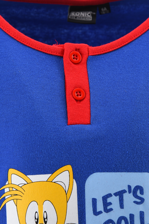 Pigiama Sonic Bambino 100% Cotone Interlock 200 Gr - Hy20083.brosso