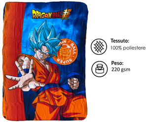 Plaid Dragon Ball Coperta in 100% Poliestere 220 Gsm 100 X 140 CM per Bambini - Db36-5571