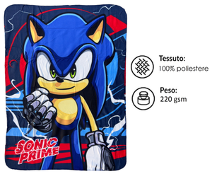 Plaid Sonic Coperta in 100% Poliestere 220 Gsm 100 X 140 CM per Bambini - Son36-5435