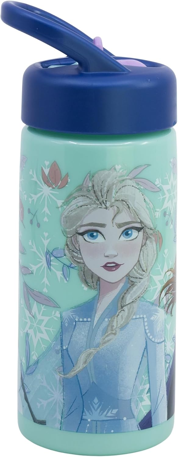 Borraccia Frozen DISNEY con Beccuccio Ripiegabile e Manico 410 Ml-  St81031
