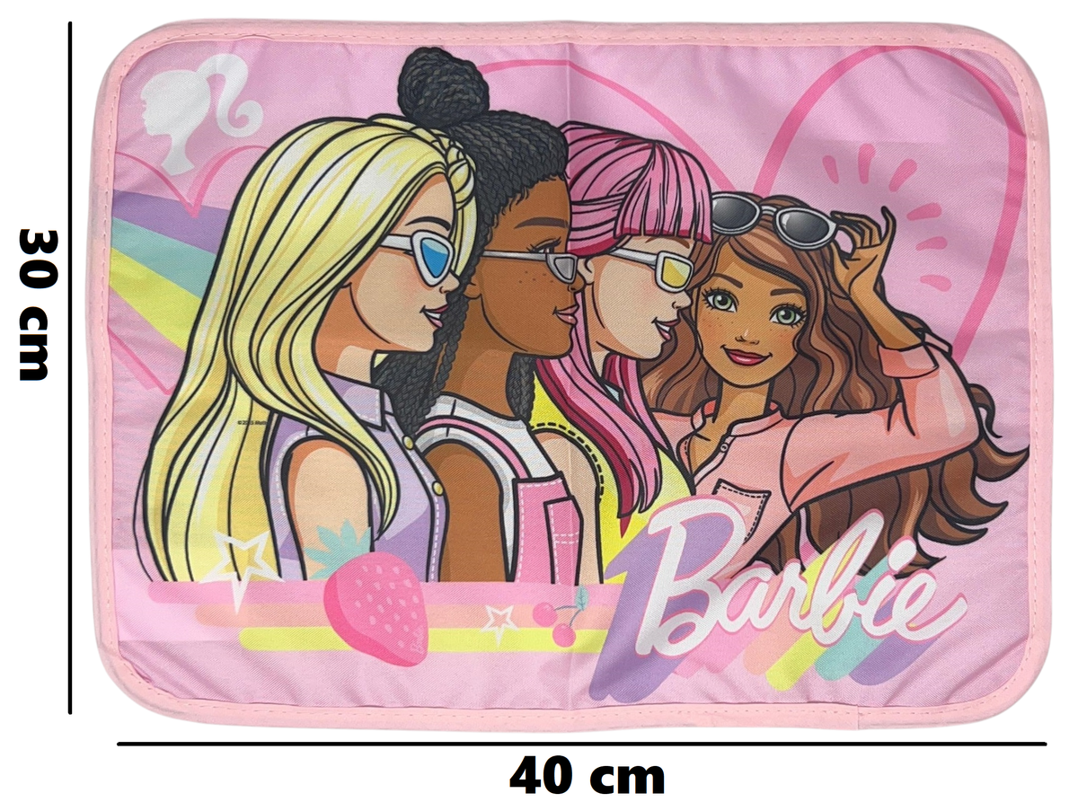 Tovaglietta Barbie Mattel Colazione Scuola in Poliestere Impermeabile Cm. 40x30 - Tv22br