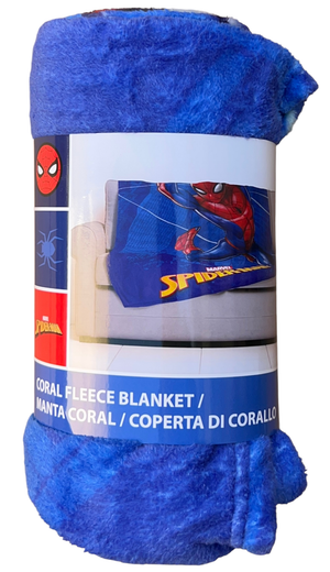 Plaid in Coral Spiderman MARVEL Coperta in 100% Poliestere 100 X 140 CM per Bambini - Je13563ad