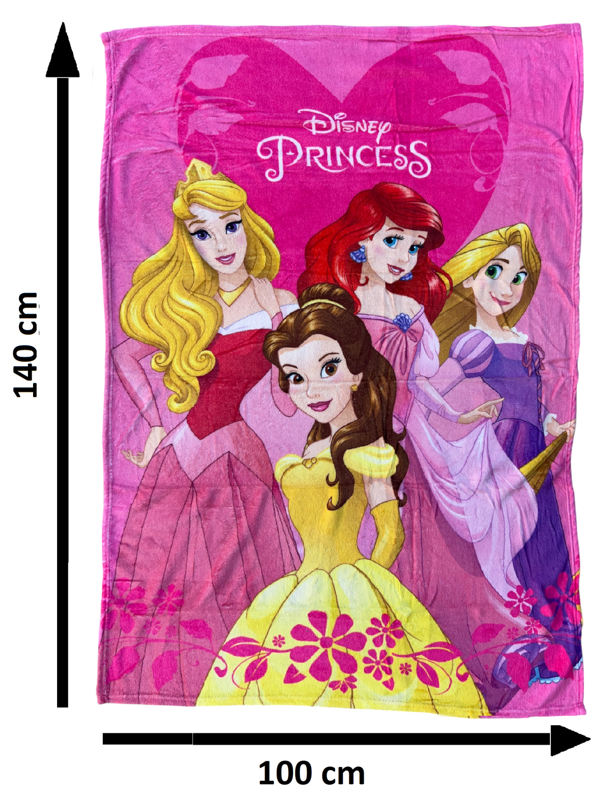 Plaid in Coral Principesse DISNEY Coperta in 100% Poliestere 100 X 140 CM per Bambini - Je13562ad