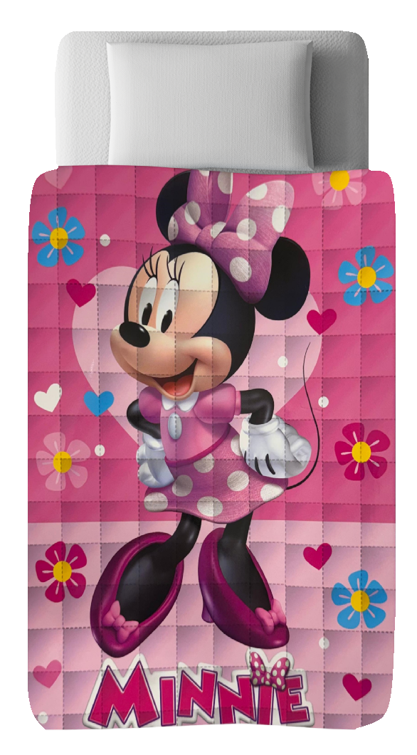 Trapunta Minnie DISNEY Piumone Invernale 350 Gsm Letto Singolo 160x250 CM - Je12125gtb