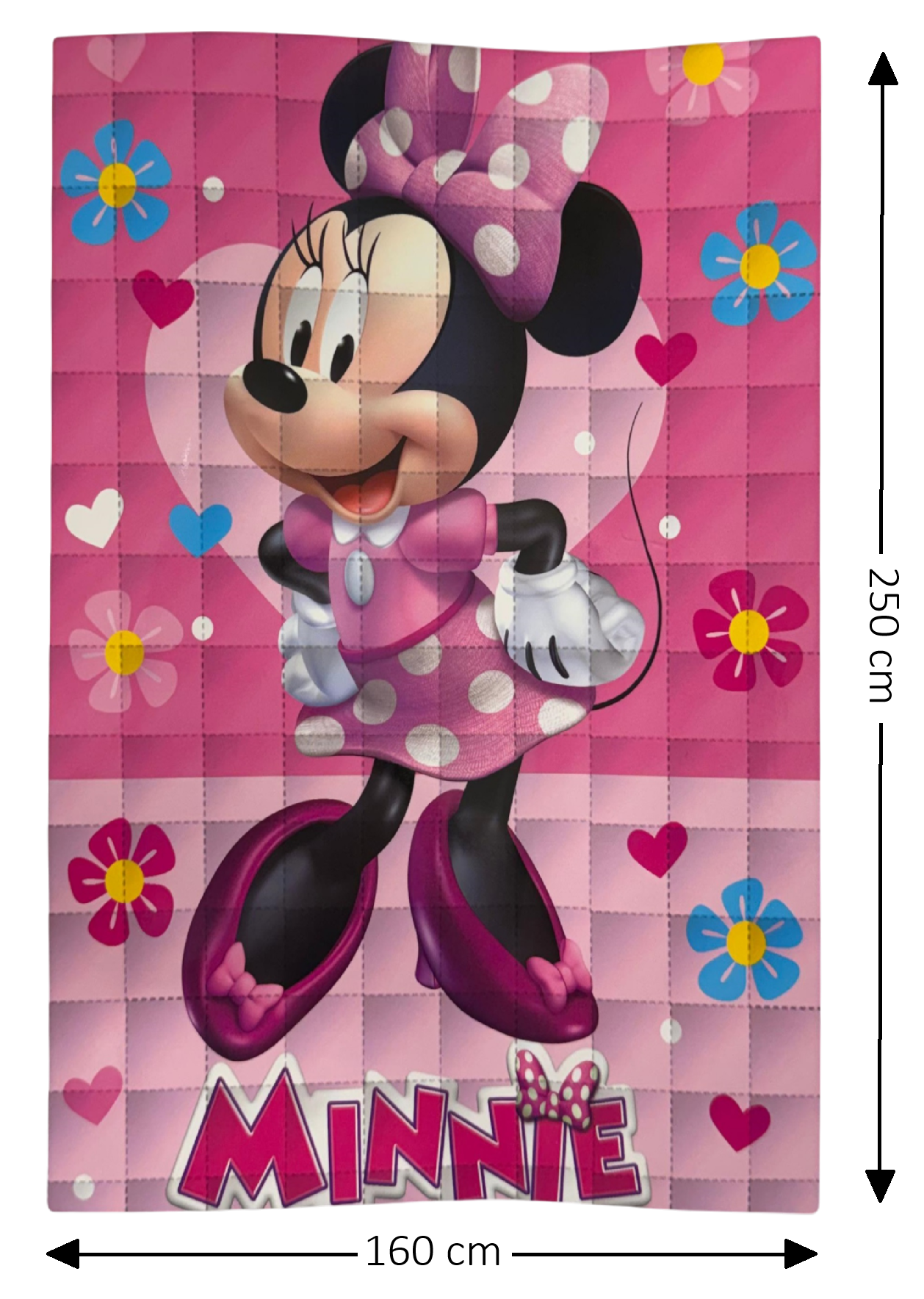 Trapunta Minnie DISNEY Piumone Invernale 350 Gsm Letto Singolo 160x250 CM - Je12125gtb