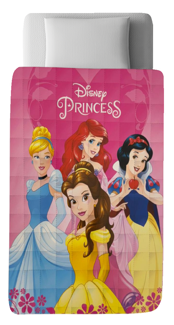 Trapunta Principesse DISNEY Piumone Invernale 350 Gsm Letto Singolo 160x250 CM - Je12129gtb