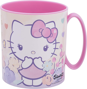 Tazza Hello Kitty Mug in Plastica Riutilizzabile Bpa Free Adatta Al Microonde 350 Ml - St81704