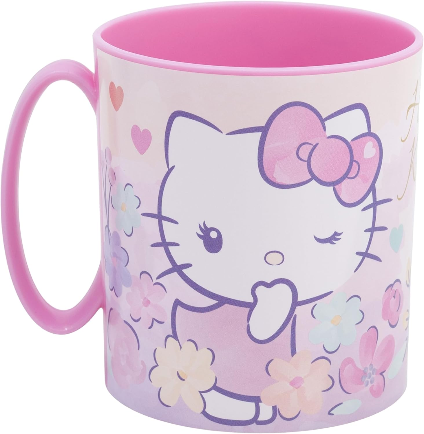 Tazza Hello Kitty Mug in Plastica Riutilizzabile Bpa Free Adatta Al Microonde 350 Ml - St81704