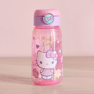 Borraccia Pop-Up Hello Kitty Sanrio Bottiglia in Plastica Riutilizzabile 510 Ml con Cannuccia - St81752