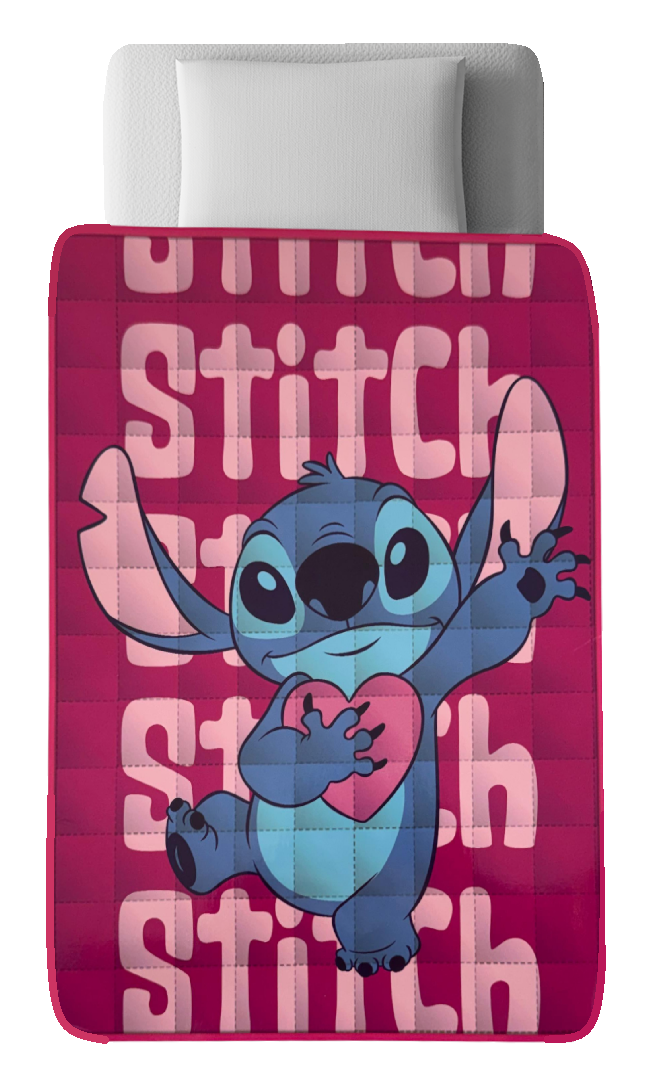 Trapunta Stitch DISNEY Piumone Invernale 350 Gsm Letto Singolo 160x250 CM - Je12127gtb