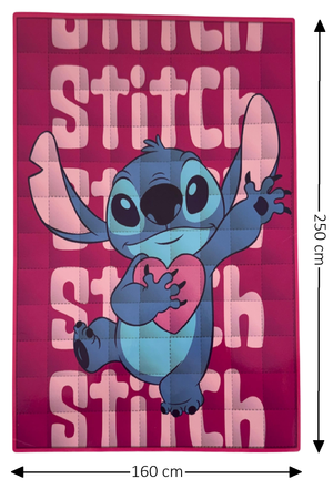 Trapunta Stitch DISNEY Piumone Invernale 350 Gsm Letto Singolo 160x250 CM - Je12127gtb