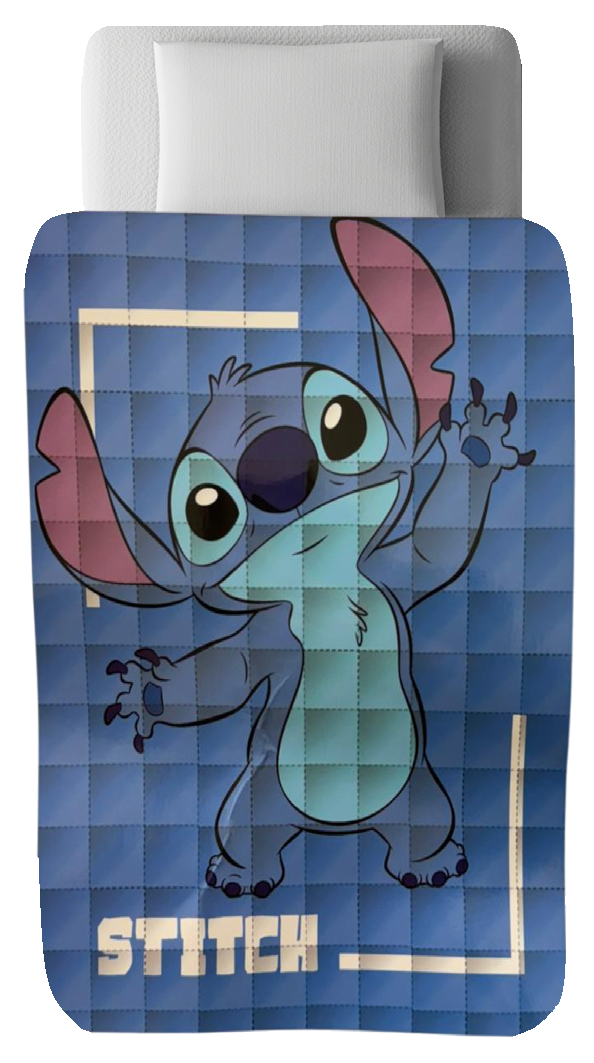 Trapunta Stitch DISNEY Piumone Invernale 350 Gsm Letto Singolo 160x250 CM - Je12131gtb
