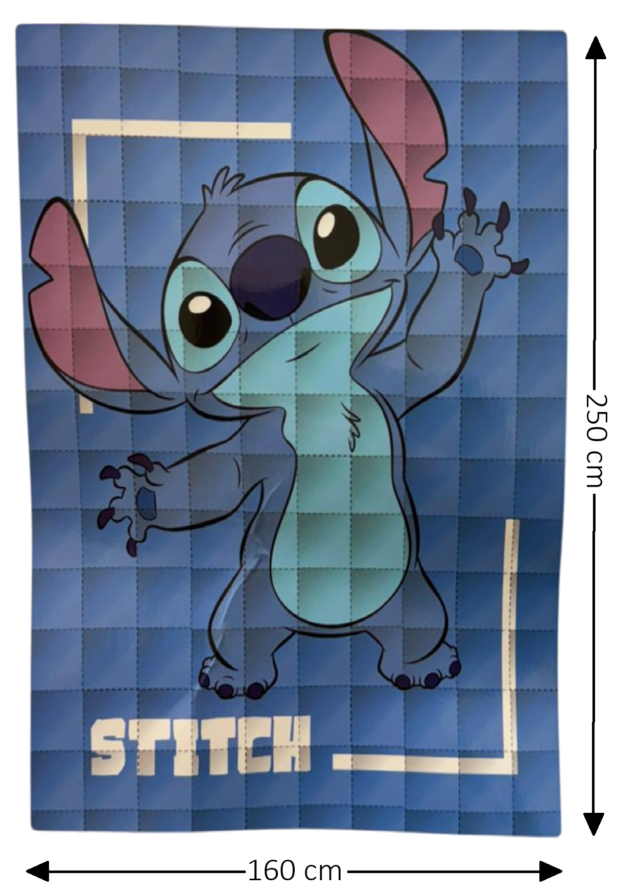Trapunta Stitch DISNEY Piumone Invernale 350 Gsm Letto Singolo 160x250 CM - Je12131gtb