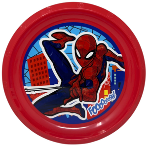 Set Pappa 5 Pezzi Spiderman MARVEL in Plastica Riutilizzabile Piatti Bicchiere Posate Bpa Free - St83500