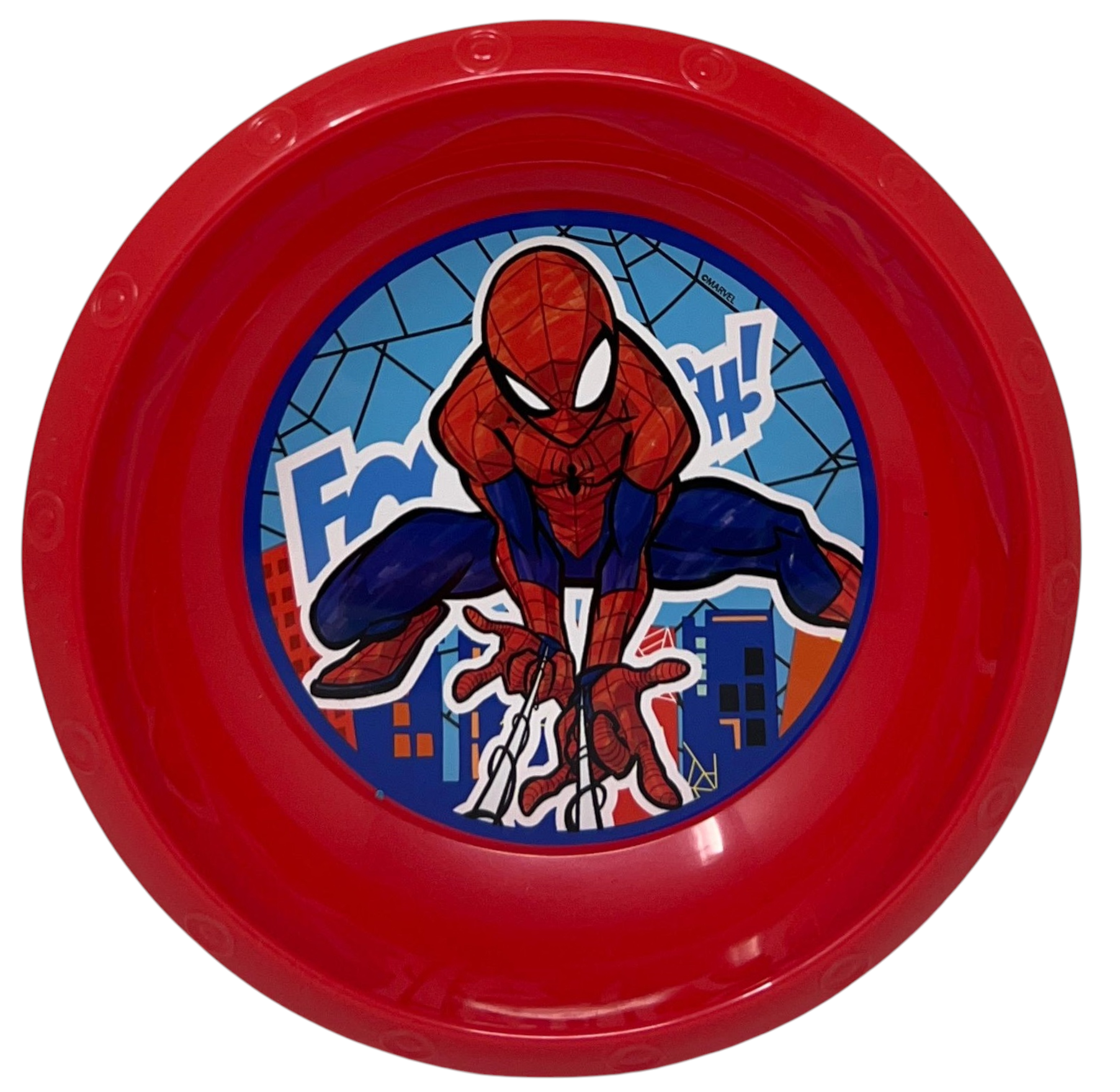 Set Pappa 5 Pezzi Spiderman MARVEL in Plastica Riutilizzabile Piatti Bicchiere Posate Bpa Free - St83500