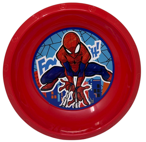 Set Pappa 5 Pezzi Spiderman MARVEL in Plastica Riutilizzabile Piatti Bicchiere Posate Bpa Free - St83500