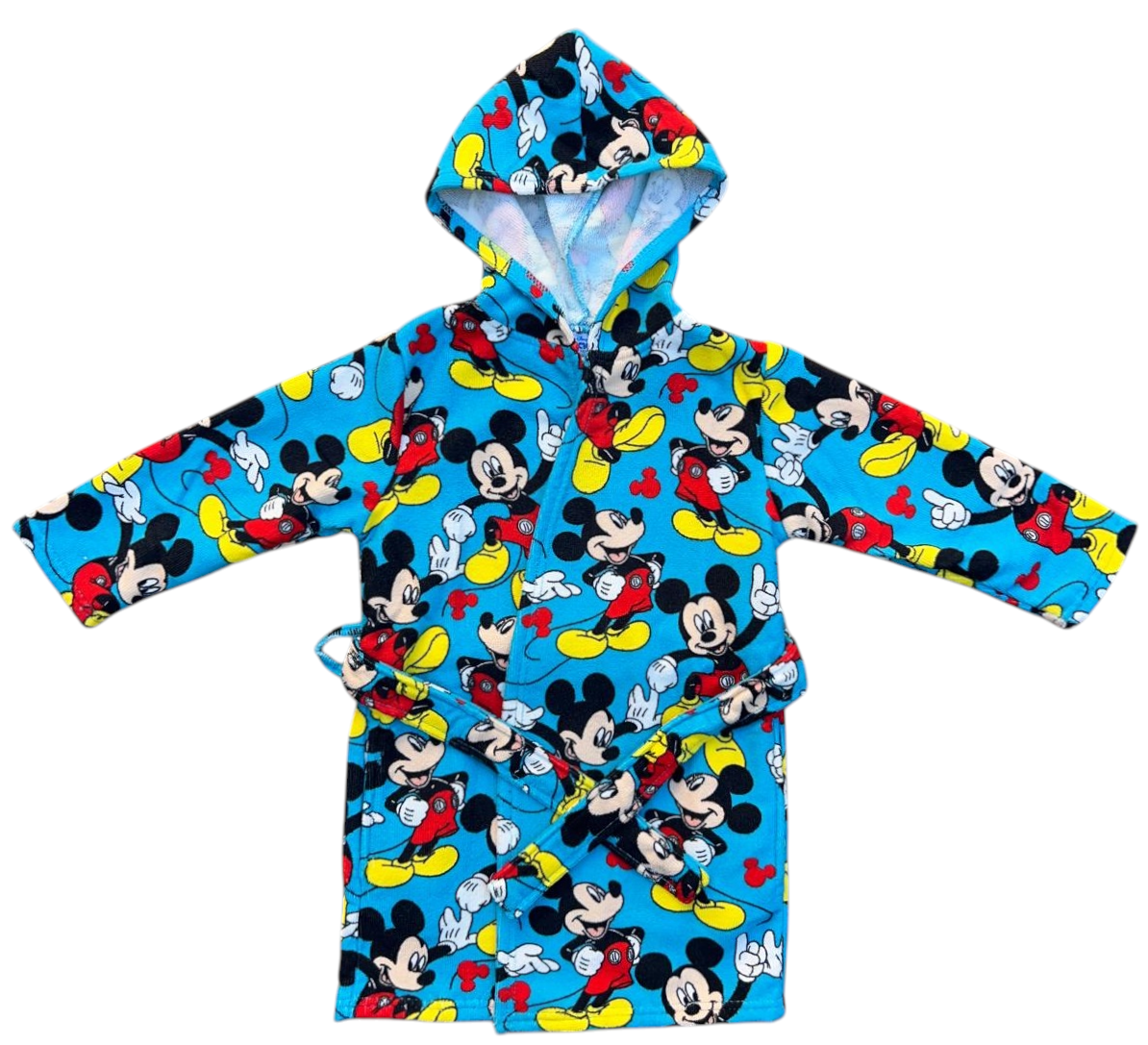 Accappatoio in Microfibra 100% Poliestere Topolino DISNEY Accappatoio con Cappuccio e Cintura - X-9963