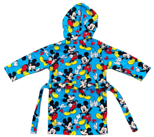 Accappatoio in Microfibra 100% Poliestere Topolino DISNEY Accappatoio con Cappuccio e Cintura - X-9963