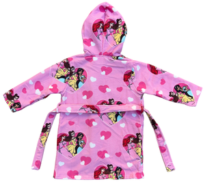 Accappatoio in Microfibra 100% Poliestere Principesse DISNEY Accappatoio con Cappuccio e Cintura - X-9964