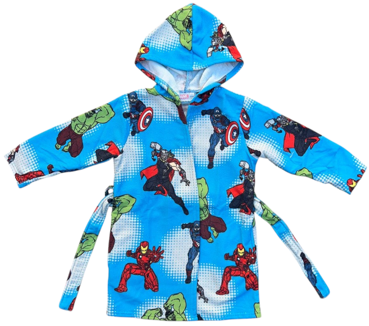 Accappatoio in Microfibra 100% Poliestere Avengers MARVEL Accappatoio con Cappuccio e Cintura - X-9956