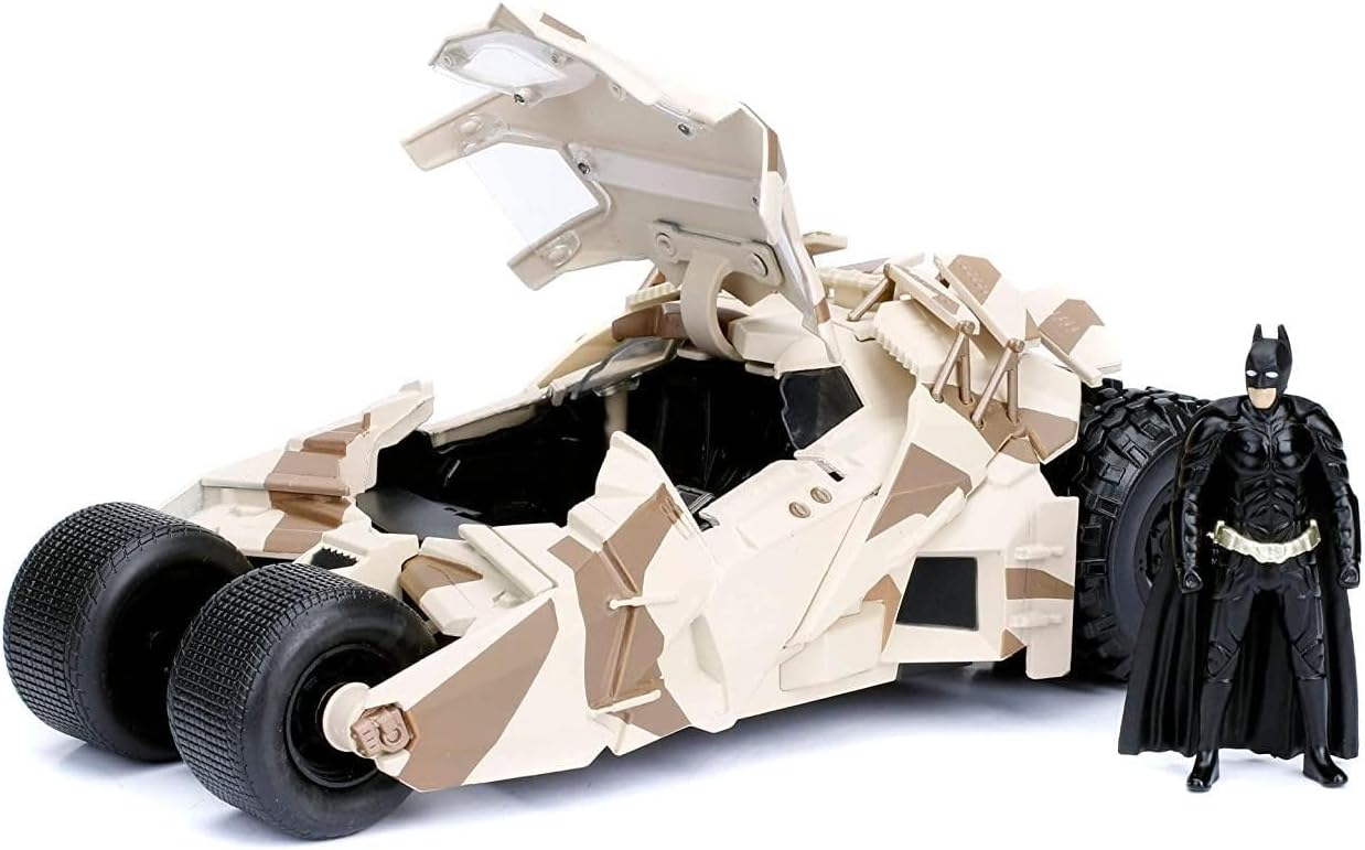 Modellino Batmobile Camouflage 1:24 con Figura in Metallo Batman da Collezione - 253215006