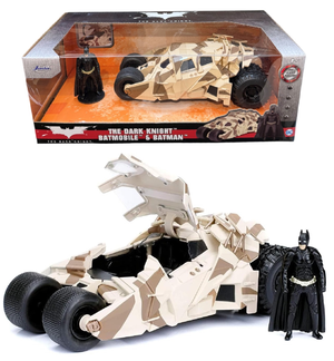 Modellino Batmobile Camouflage 1:24 con Figura in Metallo Batman da Collezione - 253215006