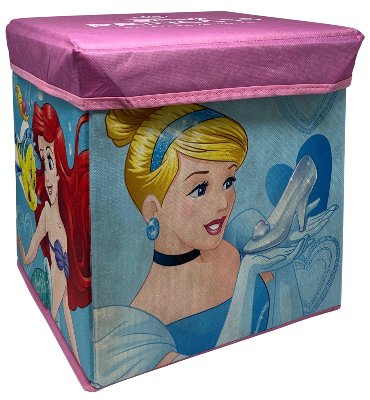 Pouf Contenitore Principesse DISNEY Multifunzione Porta Oggetti per Sedersi 30 CM - Je12804ad