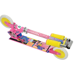 Monopattino Barbie Mattel 2 Ruote Pieghevole Manubrio Regolabile per Bambine 5+ Anni - 42696