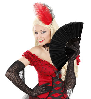 Ventaglio in Tessuto 23 CM Accessori per Travestimento Carnevale Cosplay Festa in Maschera - 54851