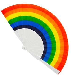 Ventaglio Arcobaleno Accessorio per Travestimento Carnevale Cosplay Festa in Maschera Pride - 65016