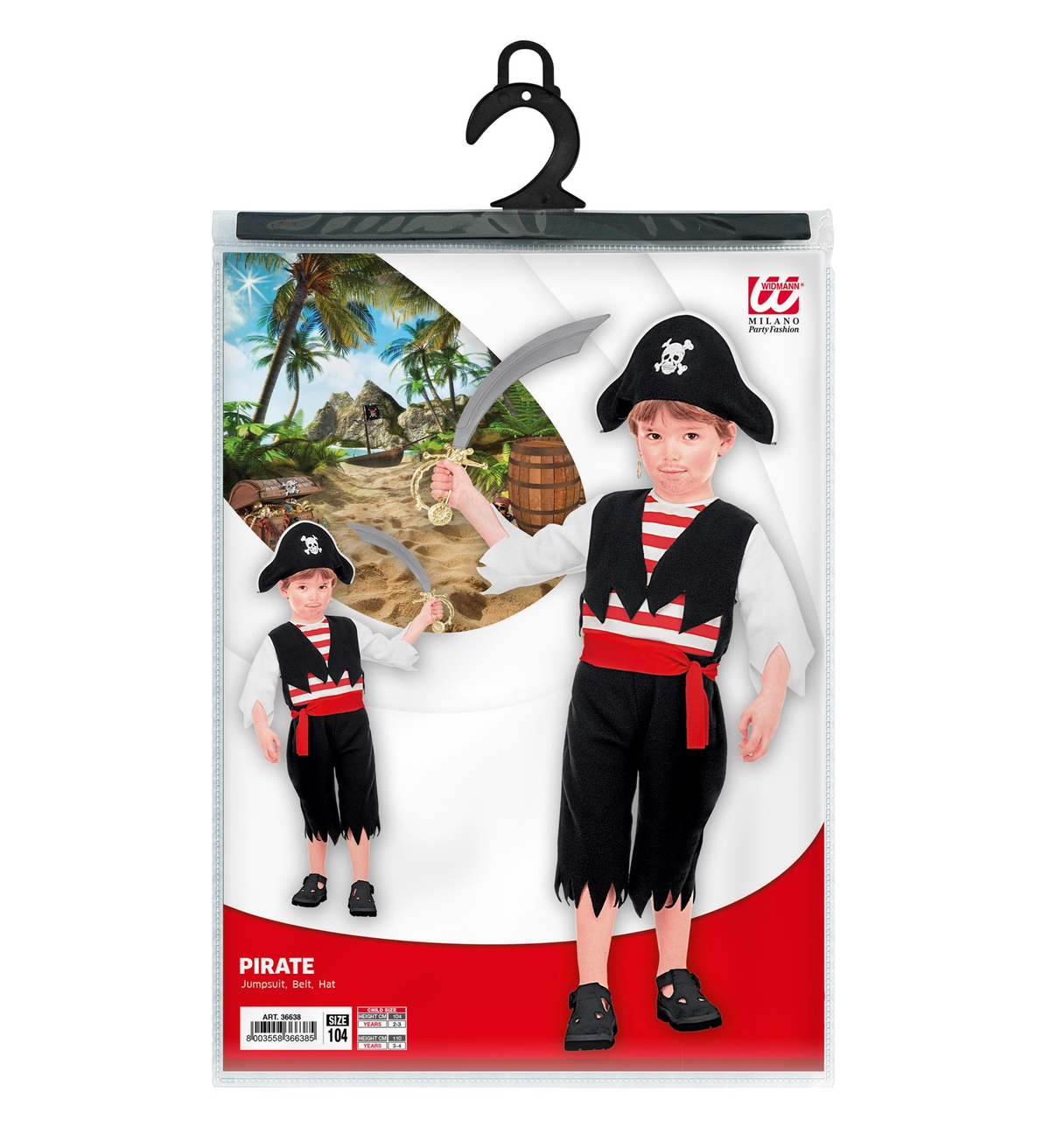 Costume Pirata Travestimento Carnevale per Bambini Cosplay Feste in Maschera - 3663