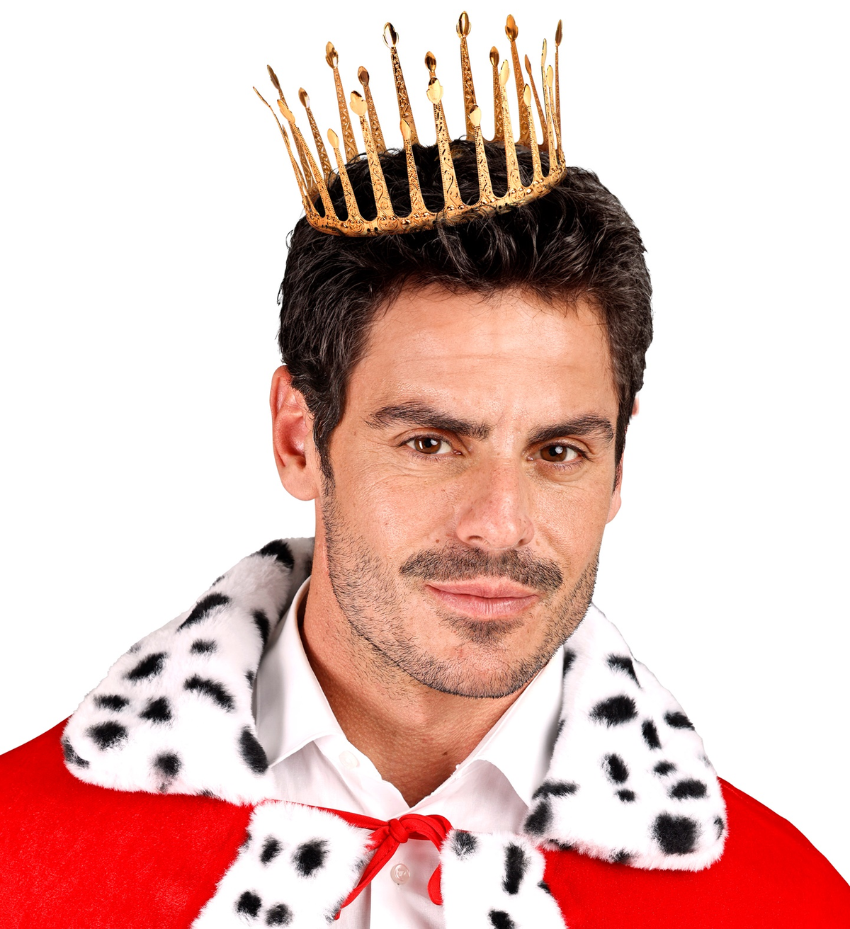 Corona Dorata in Alluminio per Travestimenti Carnevale Re Cosplay Feste a Tema - 2441h/2