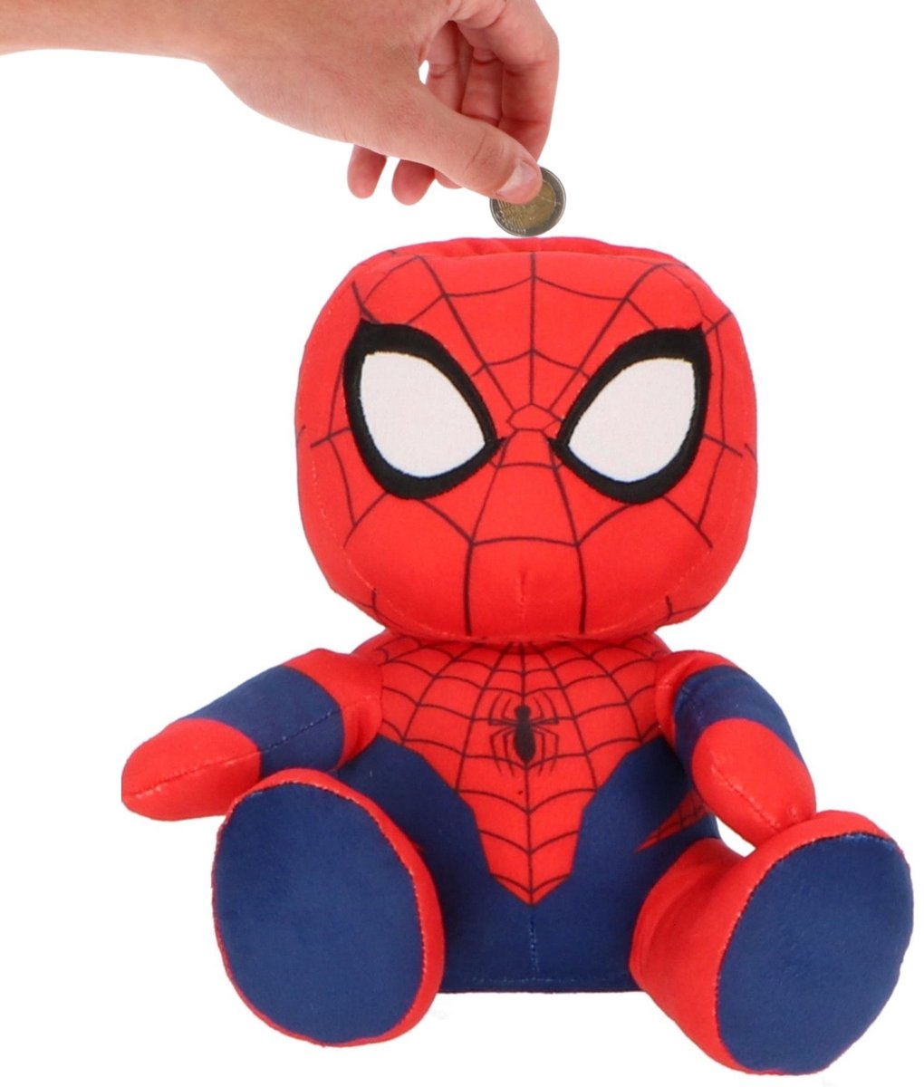 Salvadanaio Peluche Spiderman 20 CM MARVEL Morbido Pupazzo con Portamonete Interno Dai 3 Anni - Spi36-5411