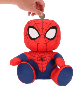 Salvadanaio Peluche Spiderman 20 CM MARVEL Morbido Pupazzo con Portamonete Interno Dai 3 Anni - Spi36-5411