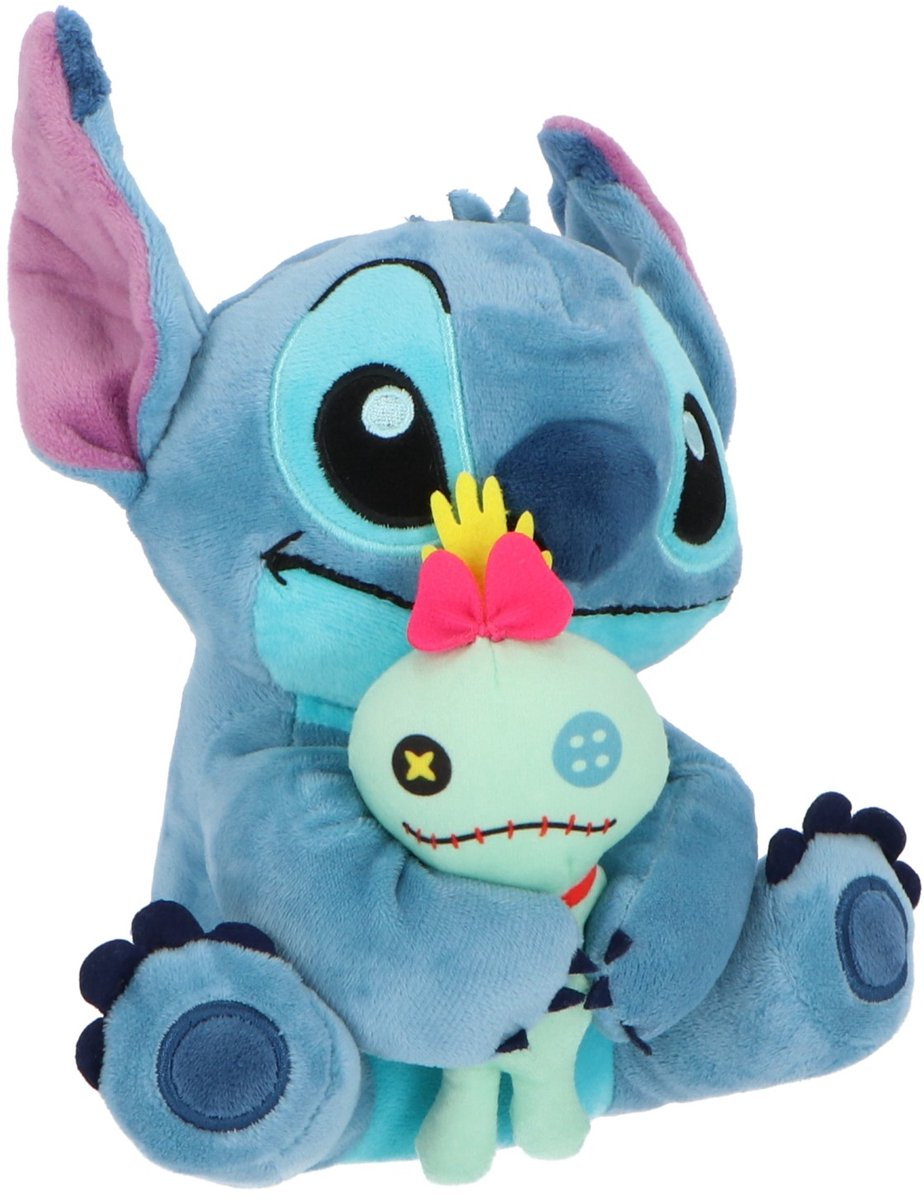 Salvadanaio Peluche Stitch e Scrump 20 CM DISNEY Morbido Pupazzo con Portamonete Interno Dai 3 Anni - Lil36-5407