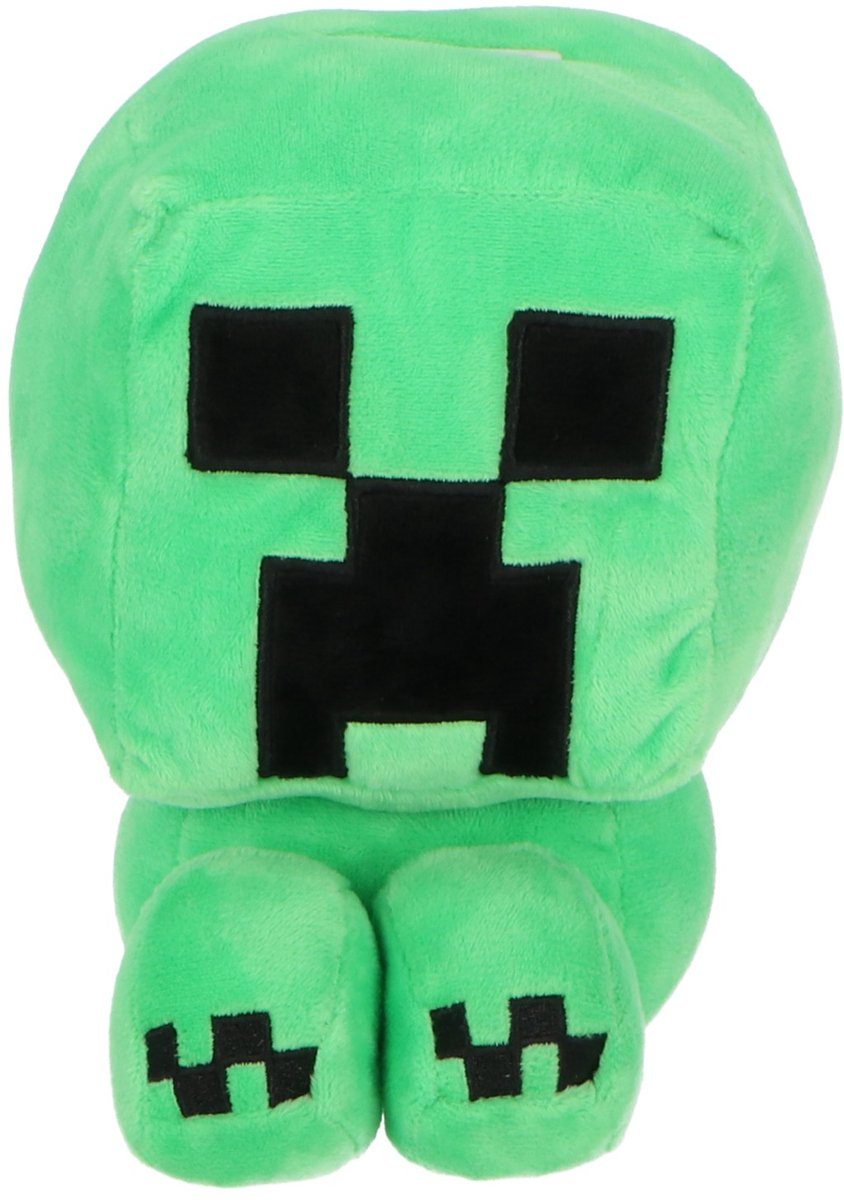 Salvadanaio Peluche Minecraft Creeper 20 CM Morbido Pupazzo con Portamonete Interno Dai 3 Anni - Mnc36-5412