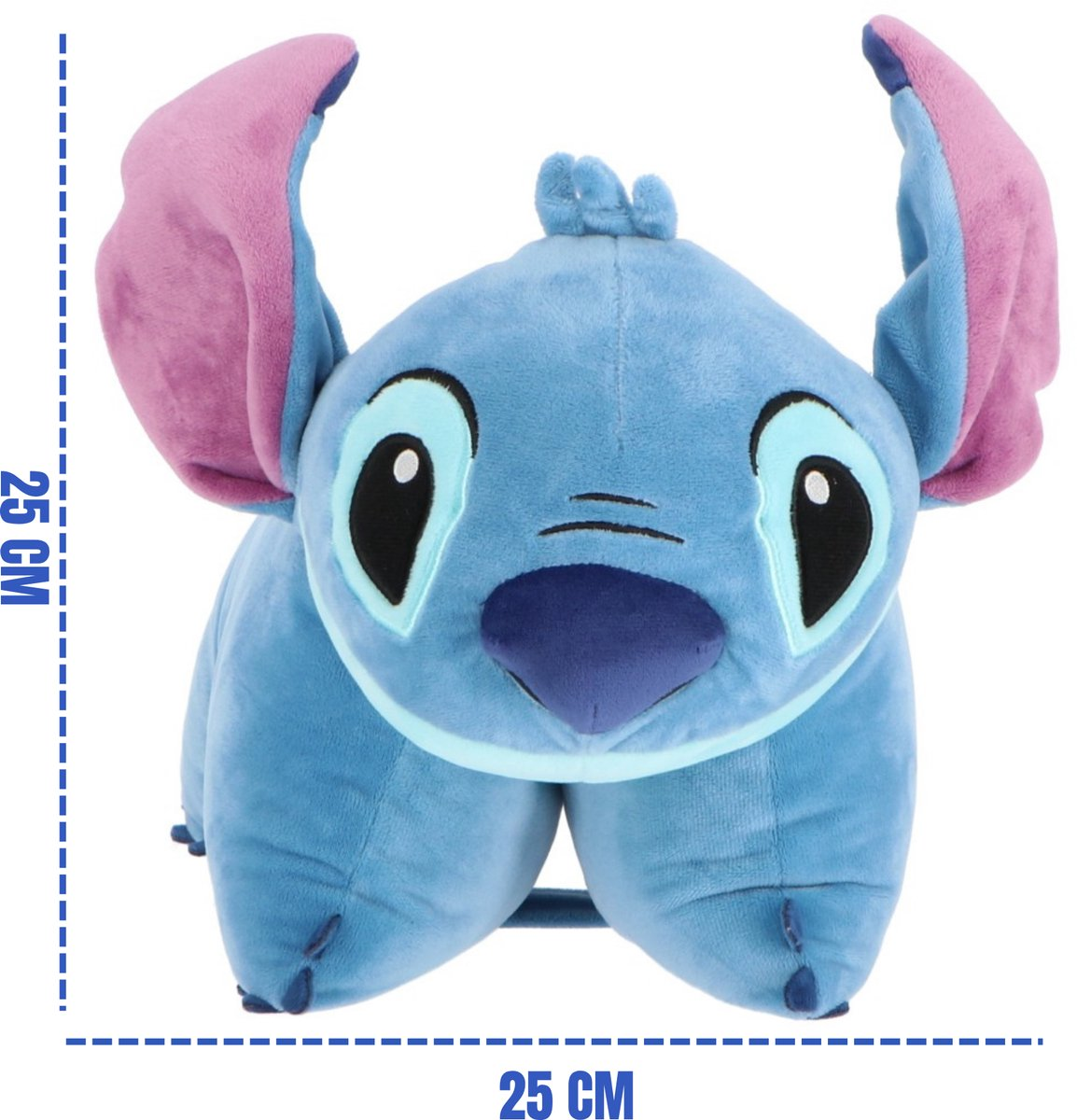 Cuscino Peluche Stitch DISNEY 45x28 CM Morbido Trasformabile 3d Decoro Cameretta - Lil36-5486