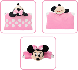 Cuscino Peluche Minnie Mouse DISNEY 45x28 CM Morbido Trasformabile 3d Decoro Cameretta - Min36-5488