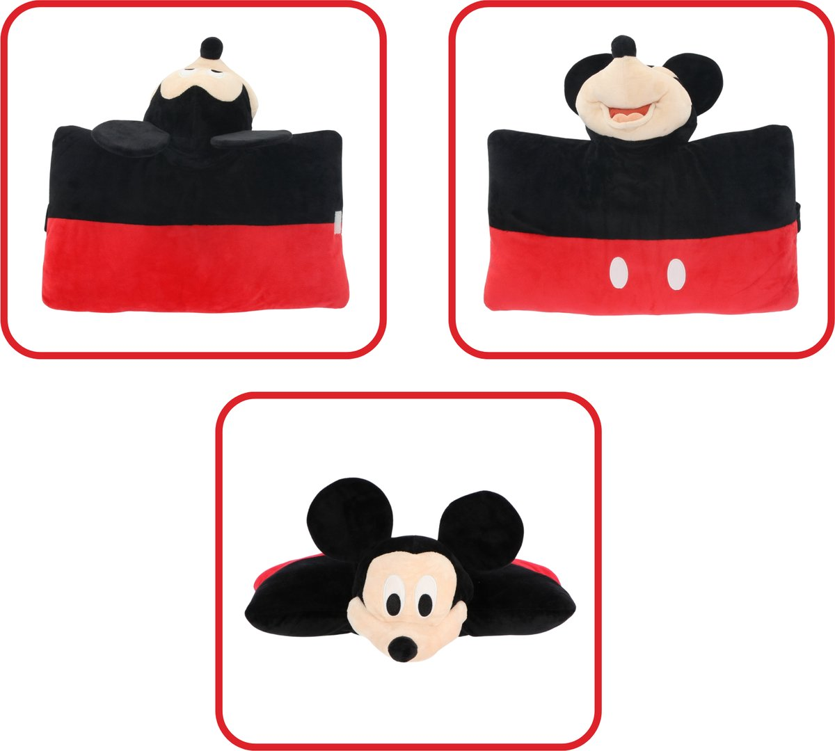Cuscino Peluche Topolino DISNEY 45x28 CM Morbido Trasformabile 3d Decoro Cameretta - Mic36-5487