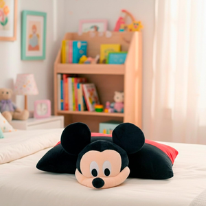 Cuscino Peluche Topolino DISNEY 45x28 CM Morbido Trasformabile 3d Decoro Cameretta - Mic36-5487