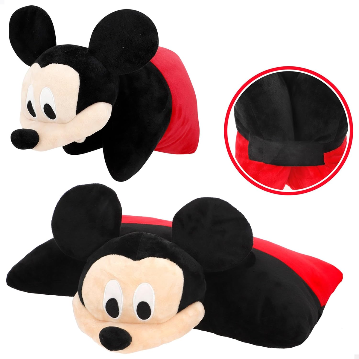 Cuscino Peluche Topolino DISNEY 45x28 CM Morbido Trasformabile 3d Decoro Cameretta - Mic36-5487