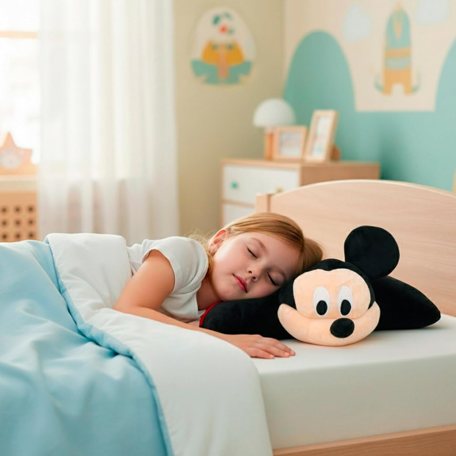 Cuscino Peluche Topolino DISNEY 45x28 CM Morbido Trasformabile 3d Decoro Cameretta - Mic36-5487